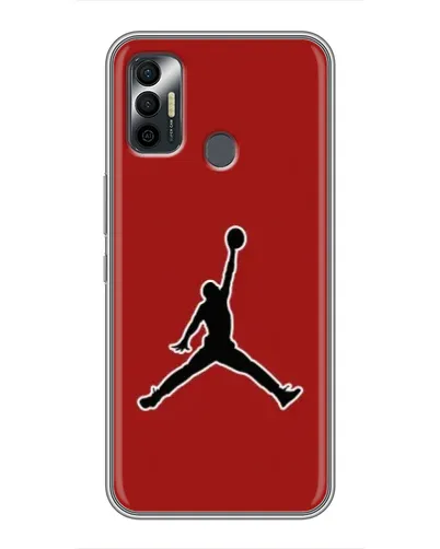 Чохол для TECNO Spark 7 (KF6n) з картинкою «Jordan Red Back»