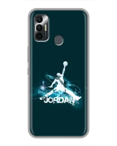 Чохол для TECNO Spark 7 (KF6n) з картинкою «Jordan Blue Fire»
