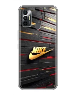 Чохол для TECNO Spark 7 (KF6n) з картинкою «Золотий Nike на металі»