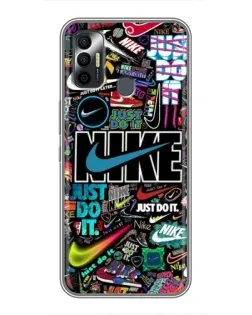 Чохол для TECNO Spark 7 (KF6n) з картинкою «Яскравий колаж Nike»