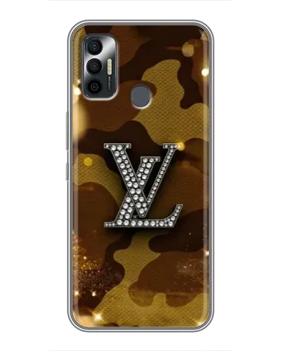 Чехол для TECNO Spark 7 (KF6n) с картинкой «Камуфляжный Louis Vuitton»