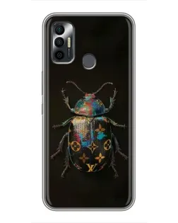 Чехол для TECNO Spark 7 (KF6n) с картинкой «LV — мраморный принт»