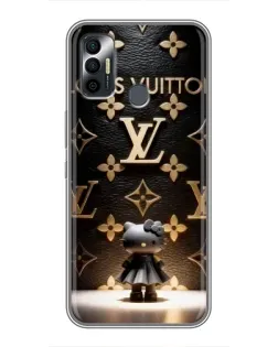 Чехол для TECNO Spark 7 (KF6n) с картинкой «Монограмма с фигурой»
