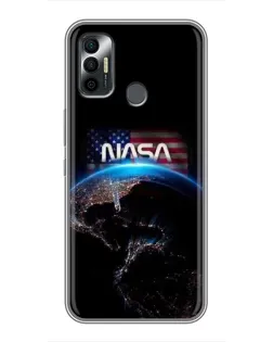 Чехол для TECNO Spark 7 (KF6n) с картинкой «Земля из космоса NASA»