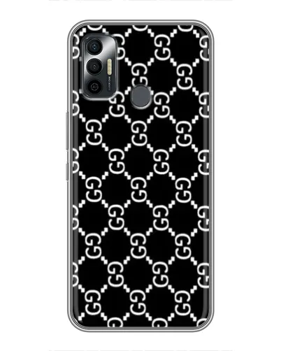Чехол для TECNO Spark 7 (KF6n) с картинкой «Gucci — сетчатый паттерн»