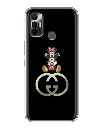 Чехол для TECNO Spark 7 (KF6n) с картинкой «Минни Маус на лого»
