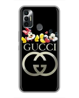 Чехол для TECNO Spark 7 (KF6n) с картинкой «Gucci — герои Disney»