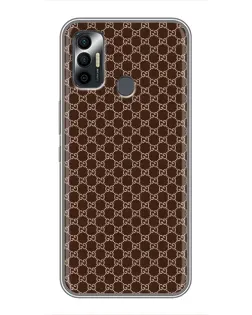 Чохол для TECNO Spark 7 (KF6n) з картинкою «Gucci — шоколадна сітка» Чохол для TECNO Spark 7 (KF6n) з картинкою «Gucci — шоколадна сітка»