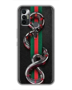 Чохол для TECNO Spark 7 (KF6n) з картинкою «Gucci — змія на смузі» Чохол для TECNO Spark 7 (KF6n) з картинкою «Gucci — змія на смузі»