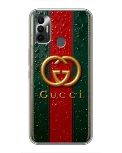 Чохол для TECNO Spark 7 (KF6n) з картинкою «Gucci — фірмова смуга та золото» Чохол для TECNO Spark 7 (KF6n) з картинкою «Gucci — фірмова смуга та золото»