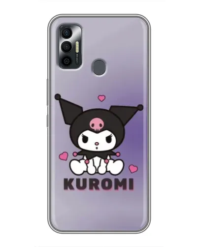 Чохол для TECNO Spark 7 (KF6n) з картинкою «Kuromi — фіолетовий арт»