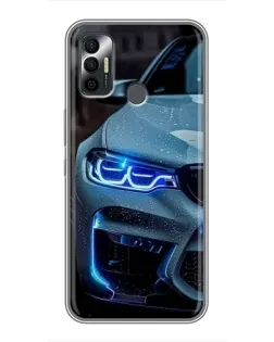 Чохол для TECNO Spark 7 (KF6n) з картинкою «Погляд BMW з синіми фарами» Чохол для TECNO Spark 7 (KF6n) з картинкою «Погляд BMW з синіми фарами»