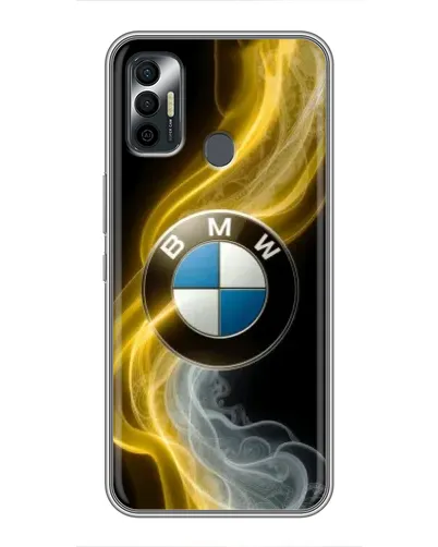 Чохол для TECNO Spark 7 (KF6n) з картинкою «Золотистий дим BMW»