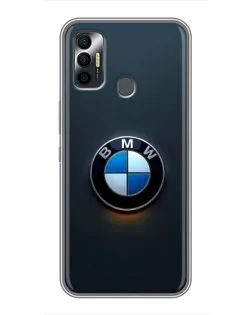 Чохол для TECNO Spark 7 (KF6n) з картинкою «Логотип BMW — мінімалізм»