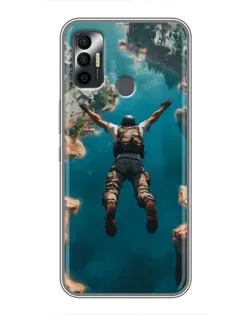 Чохол для TECNO Spark 7 (KF6n) з картинкою «PUBG — вільне падіння»