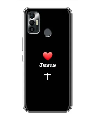 Чехол для TECNO Spark 7 (KF6n) с картинкой «Сердце - Jesus» Чехол для TECNO Spark 7 (KF6n) с картинкой «Сердце - Jesus»