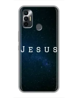 Чехол для TECNO Spark 7 (KF6n) с картинкой «Звездное небо Jesus»