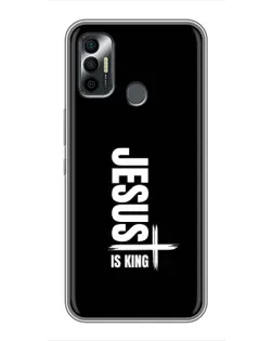 Чехол для TECNO Spark 7 (KF6n) с картинкой «Вертикаль веры Jesus»