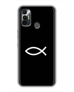 Чохол для TECNO Spark 7 (KF6n) з картинкою «Символ риби Jesus»