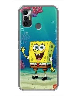 Чехол для TECNO Spark 7 (KF6n) с картинкой «Подводный привет»