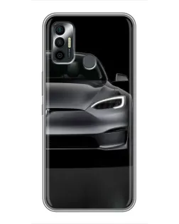 Чохол для TECNO Spark 7 (KF6n) з картинкою «Tesla Model S Look»