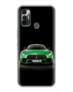 Чохол для TECNO Spark 7 (KF6n) з картинкою «Mercedes — неоновий лого»