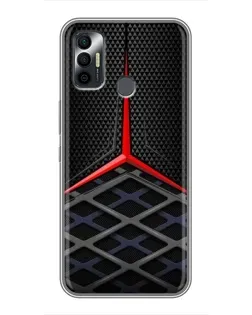 Чохол для TECNO Spark 7 (KF6n) з картинкою «Mercedes Carbon Grid»