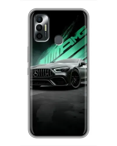 Чохол для TECNO Spark 7 (KF6n) з картинкою «Темний Mercedes AMG»