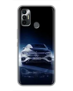 Чохол для TECNO Spark 7 (KF6n) з картинкою «Нічний Mercedes EQ»