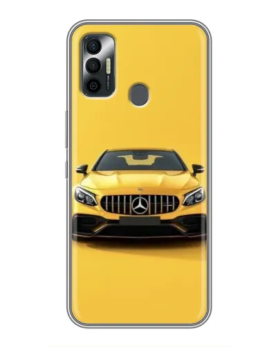 Чохол для TECNO Spark 7 (KF6n) з картинкою «Жовтий Mercedes GT»