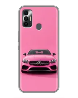 Чохол для TECNO Spark 7 (KF6n) з картинкою «Рожевий Mercedes AMG»