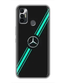 Чохол для TECNO Spark 7 (KF6n) з картинкою «Спортивні лінії Mercedes»