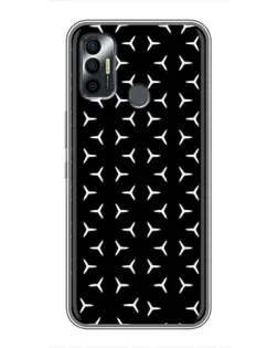 Чохол для TECNO Spark 7 (KF6n) з картинкою «Mercedes паттерн зірок»