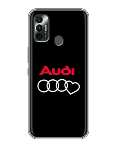 Чохол для TECNO Spark 7 (KF6n) з картинкою «Логотип Audi Heart»