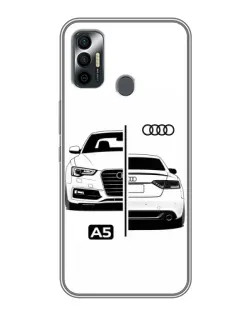 Чохол для TECNO Spark 7 (KF6n) з картинкою «Audi — контрастний дизайн»
