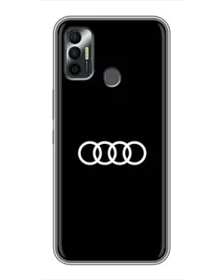 Чохол для TECNO Spark 7 (KF6n) з картинкою «Audi White Logo»