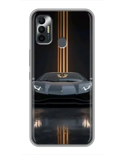 Чехол для TECNO Spark 7 (KF6n) с картинкой «Lamborghini золотые линии» Чехол для TECNO Spark 7 (KF6n) с картинкой «Lamborghini золотые линии»