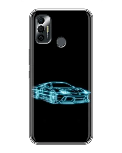 Чехол для TECNO Spark 7 (KF6n) с картинкой «Неоновый контур Lamborghini» Чехол для TECNO Spark 7 (KF6n) с картинкой «Неоновый контур Lamborghini»