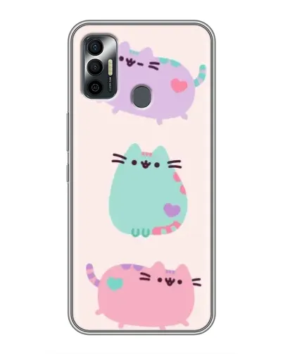 Чехол для TECNO Spark 7 (KF6n) с картинкой «Pusheen трио» Чехол для TECNO Spark 7 (KF6n) с картинкой «Pusheen трио»