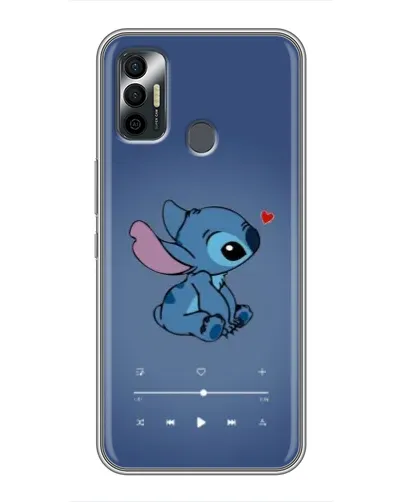 Чехол для TECNO Spark 7 (KF6n) с картинкой «Музыкальный Stitch»
