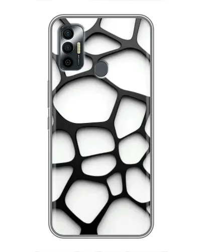 Чехол для TECNO Spark 7 (KF6n) с картинкой «Белая объемная сетка»