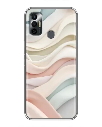 Чехол для TECNO Spark 7 (KF6n) с картинкой «Пастельные нежные волны»