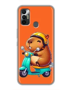 Чохол для TECNO Spark 7 (KF6n) з картинкою «Капібара на скутері» Чохол для TECNO Spark 7 (KF6n) з картинкою «Капібара на скутері»