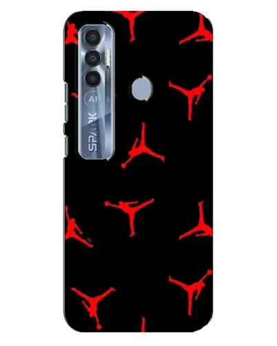 Чохол для TECNO Spark 7 Pro з картинкою «Jordan Red Pattern» Чохол для TECNO Spark 7 Pro з картинкою «Jordan Red Pattern»