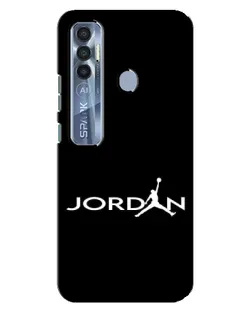 Чохол для TECNO Spark 7 Pro з картинкою «Jordan White Logo»
