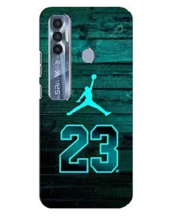 Чохол для TECNO Spark 7 Pro з картинкою «Jordan Cyan 23»