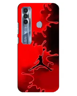 Чохол для TECNO Spark 7 Pro з картинкою «Jordan Red Smoke»
