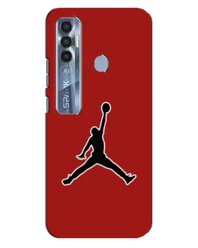Чохол для TECNO Spark 7 Pro з картинкою «Jordan Red Back» Чохол для TECNO Spark 7 Pro з картинкою «Jordan Red Back»