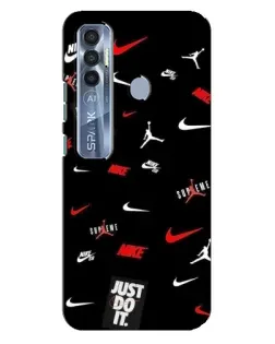 Чохол для TECNO Spark 7 Pro з картинкою «Nike Mix Pattern»