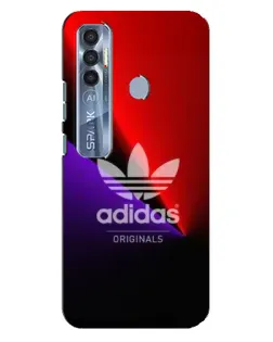 Чехол для TECNO Spark 7 Pro с картинкой «Adidas Red Neon»